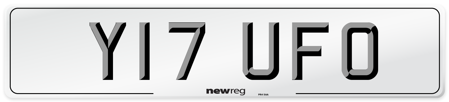 Y17 UFO Front Number Plate