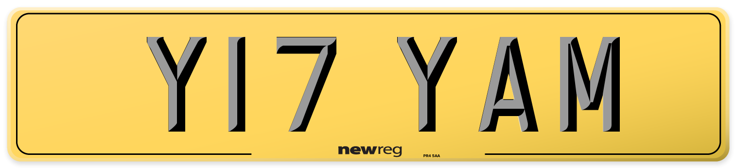 Y17 YAM Rear Number Plate