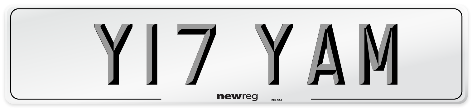 Y17 YAM Front Number Plate