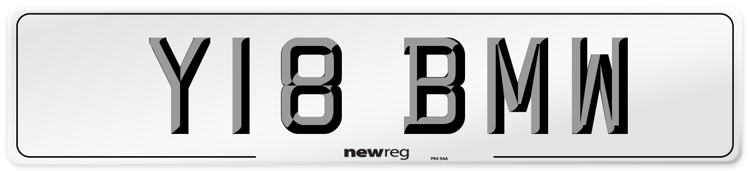 Y18 BMW Front Number Plate