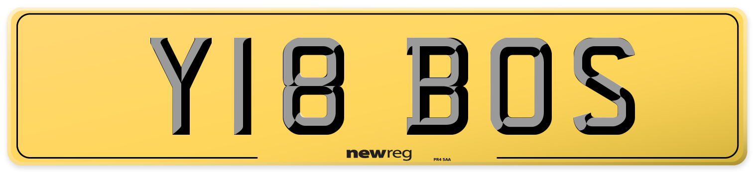 Y18 BOS Rear Number Plate