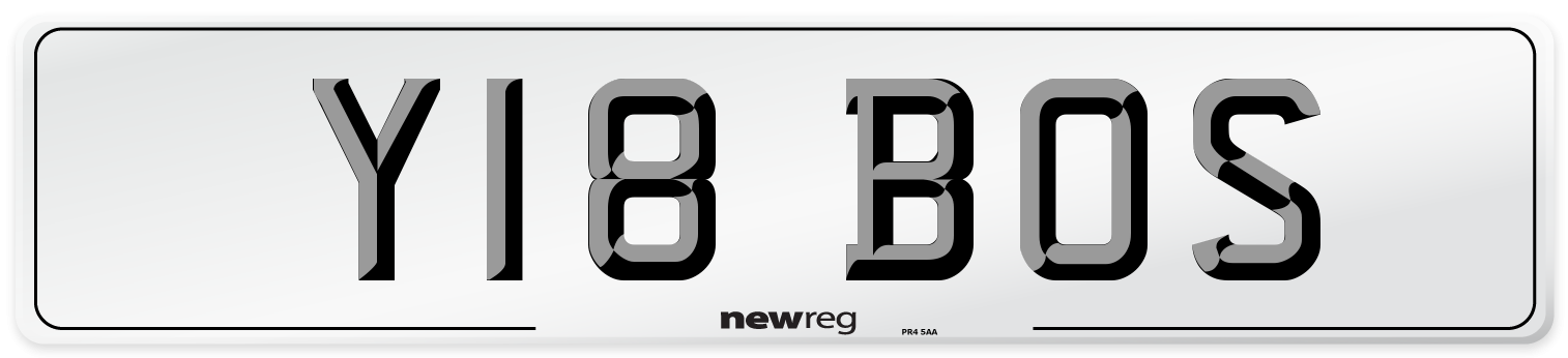 Y18 BOS Front Number Plate