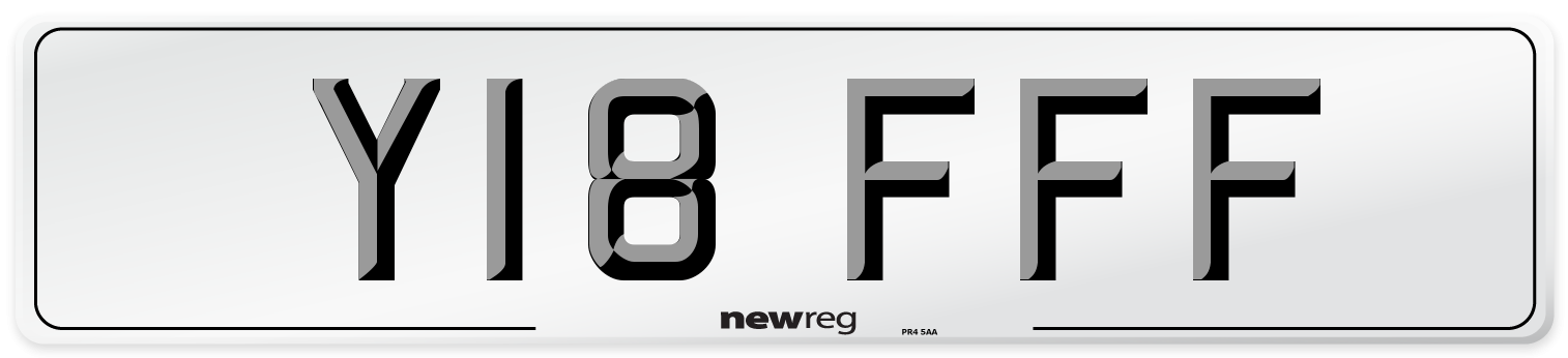 Y18 FFF Front Number Plate