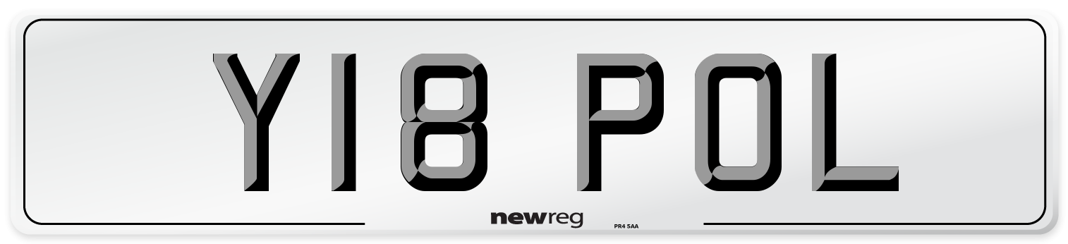 Y18 POL Front Number Plate