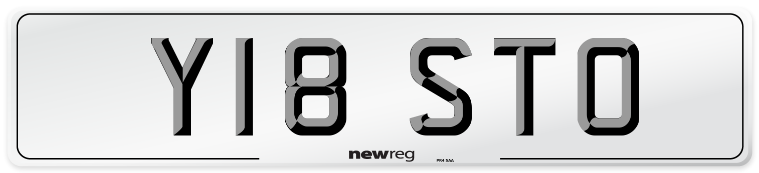 Y18 STO Front Number Plate