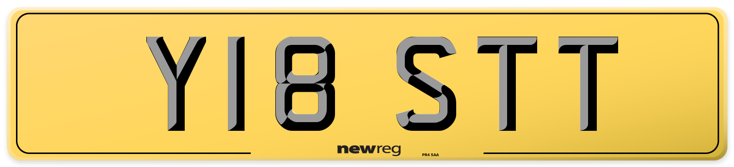 Y18 STT Rear Number Plate