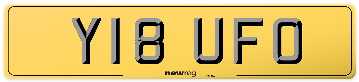 Y18 UFO Rear Number Plate