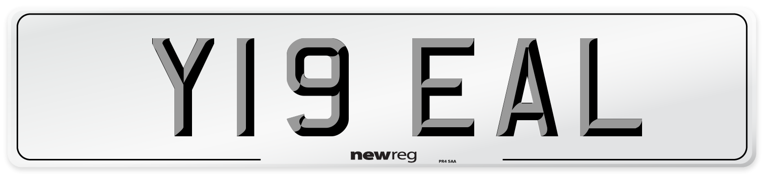 Y19 EAL Front Number Plate