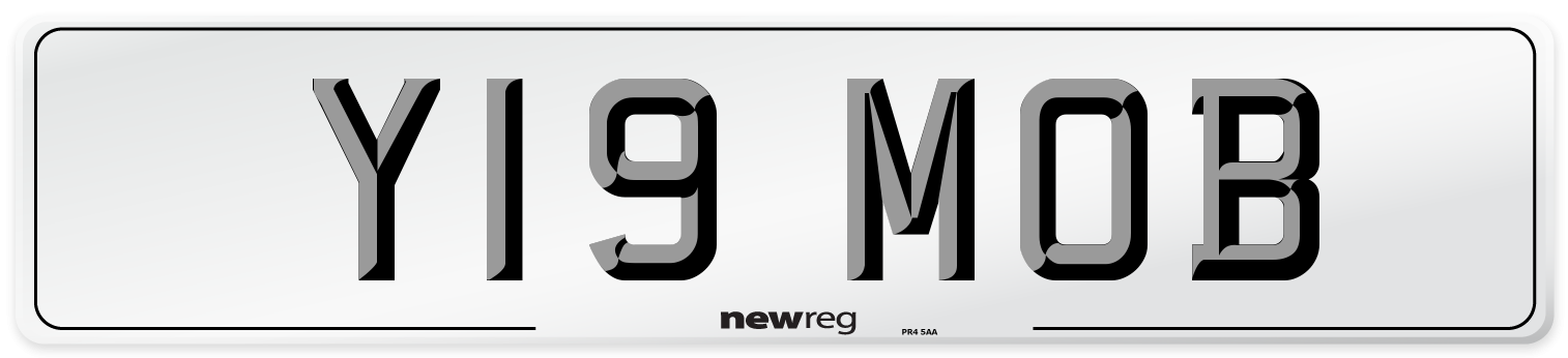 Y19 MOB Front Number Plate