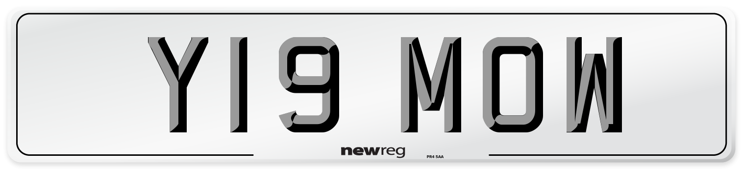 Y19 MOW Front Number Plate