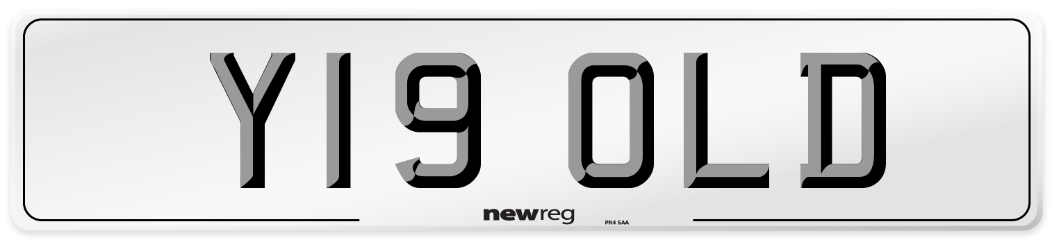 Y19 OLD Front Number Plate