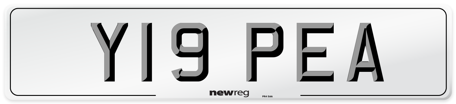 Y19 PEA Front Number Plate