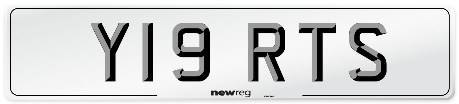 Y19 RTS Front Number Plate