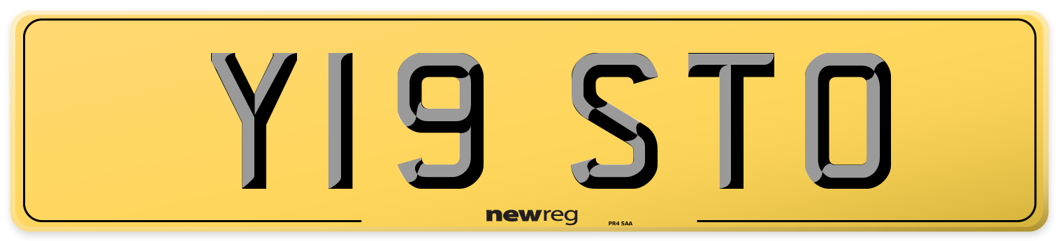Y19 STO Rear Number Plate