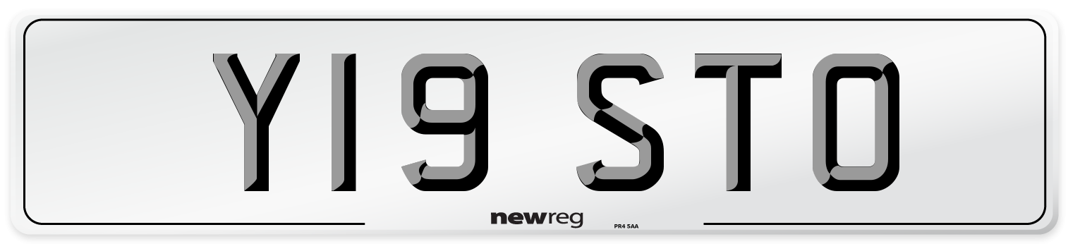 Y19 STO Front Number Plate
