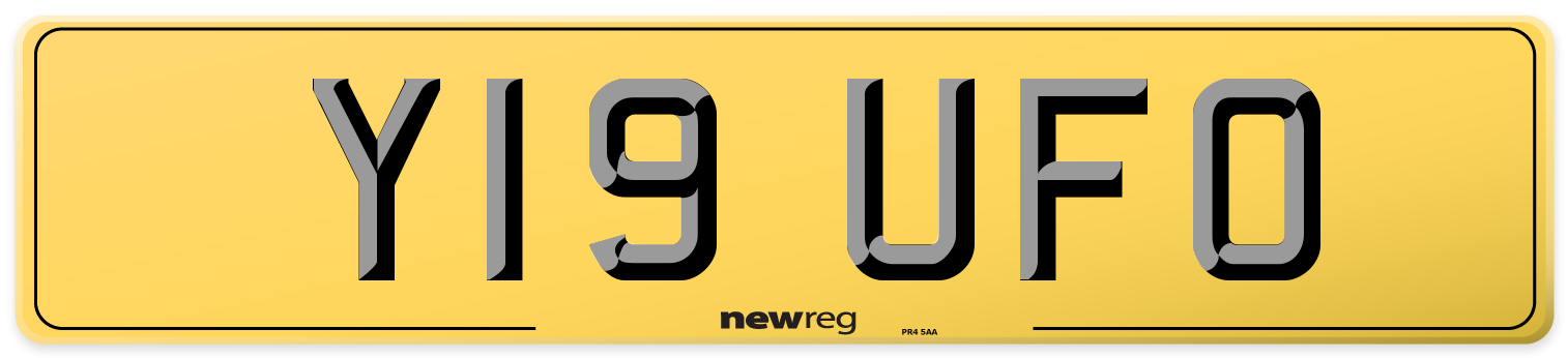 Y19 UFO Rear Number Plate