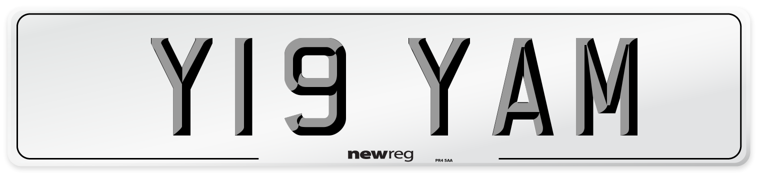 Y19 YAM Front Number Plate