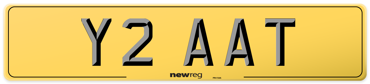 Y2 AAT Rear Number Plate