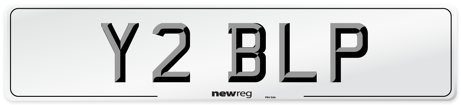 Y2 BLP Front Number Plate