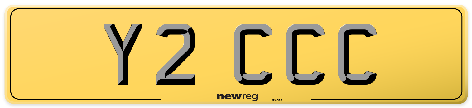 Y2 CCC Rear Number Plate