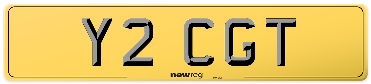 Y2 CGT Rear Number Plate