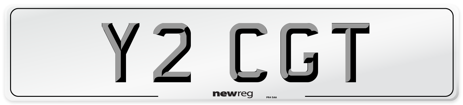 Y2 CGT Front Number Plate