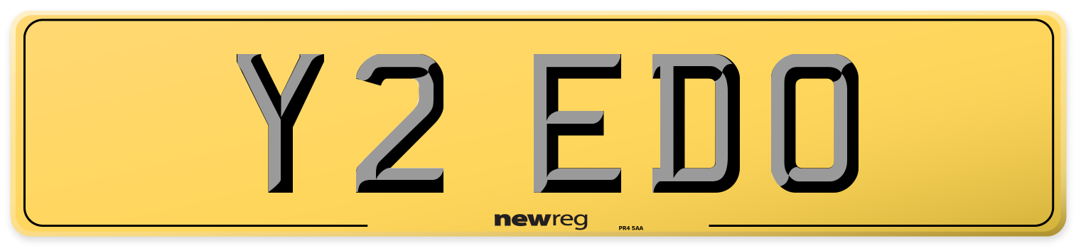 Y2 EDO Rear Number Plate