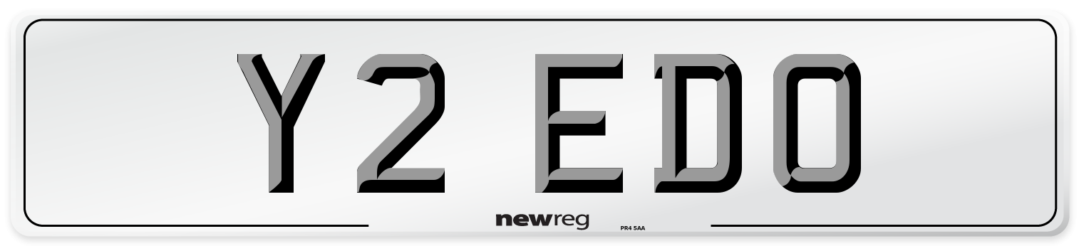 Y2 EDO Front Number Plate