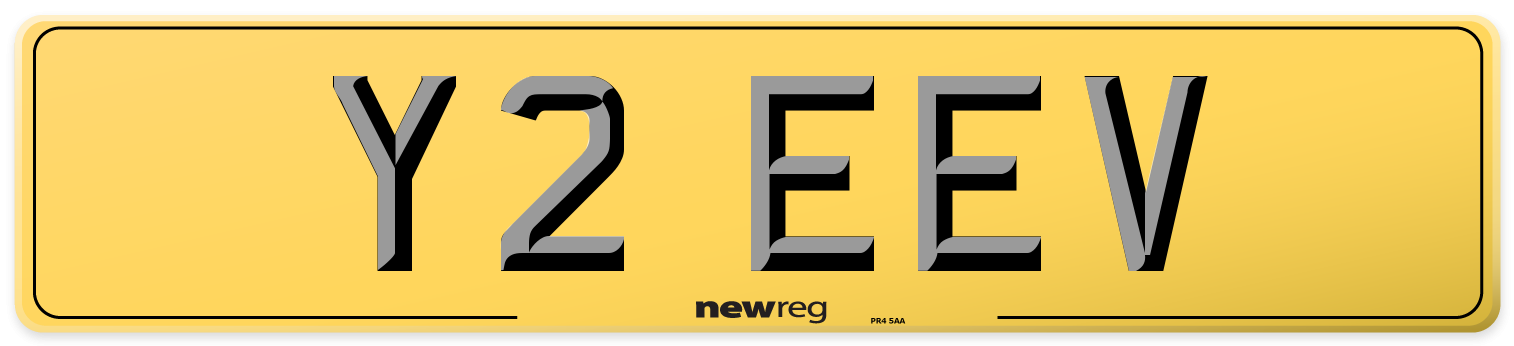 Y2 EEV Rear Number Plate