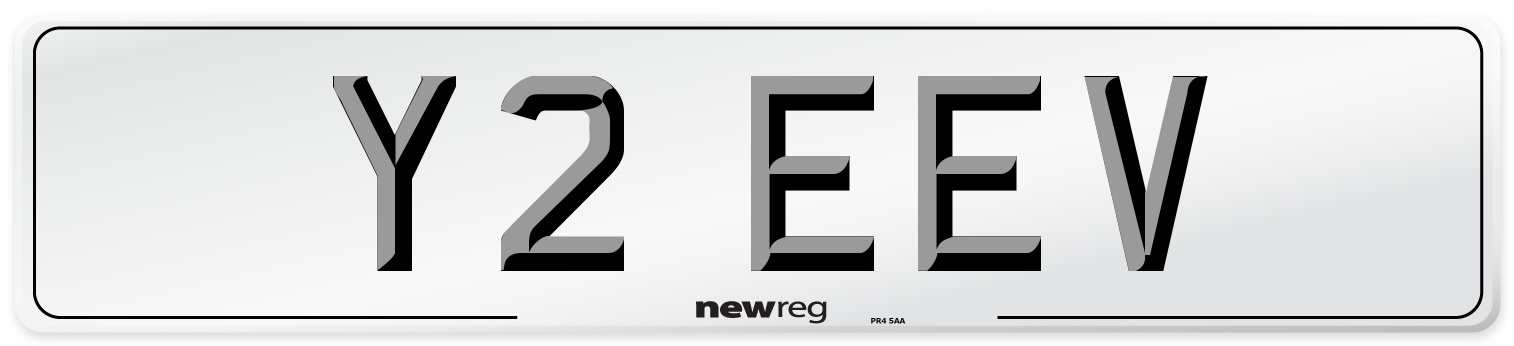 Y2 EEV Front Number Plate