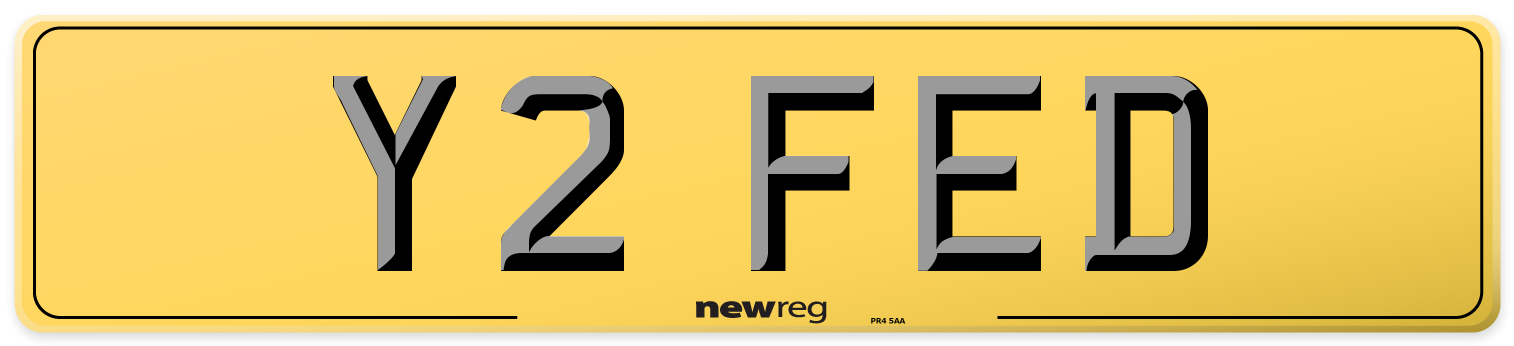 Y2 FED Rear Number Plate