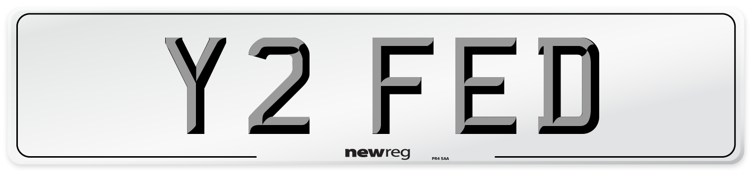 Y2 FED Front Number Plate