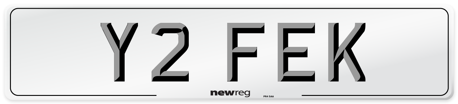 Y2 FEK Front Number Plate