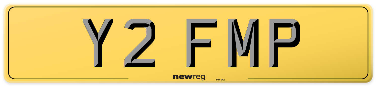 Y2 FMP Rear Number Plate