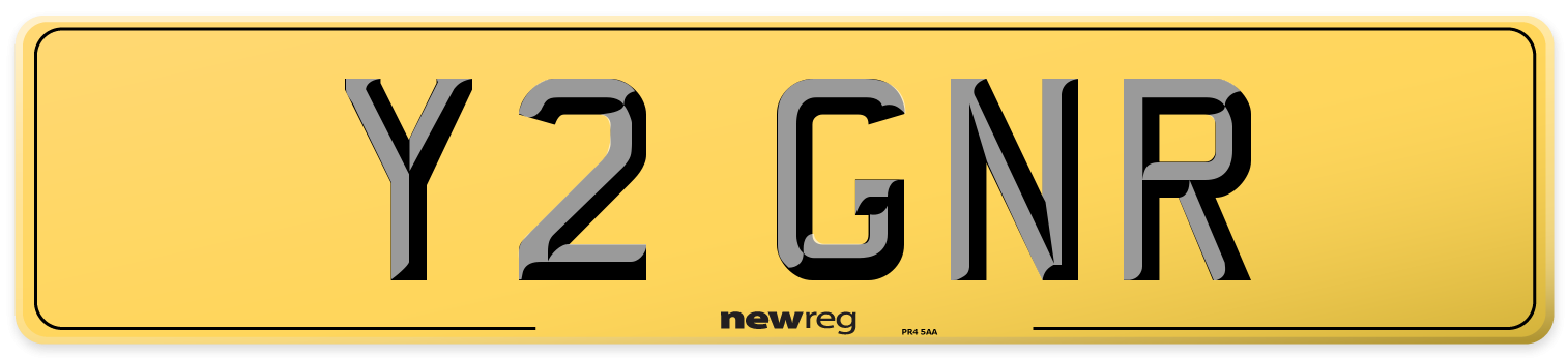 Y2 GNR Rear Number Plate
