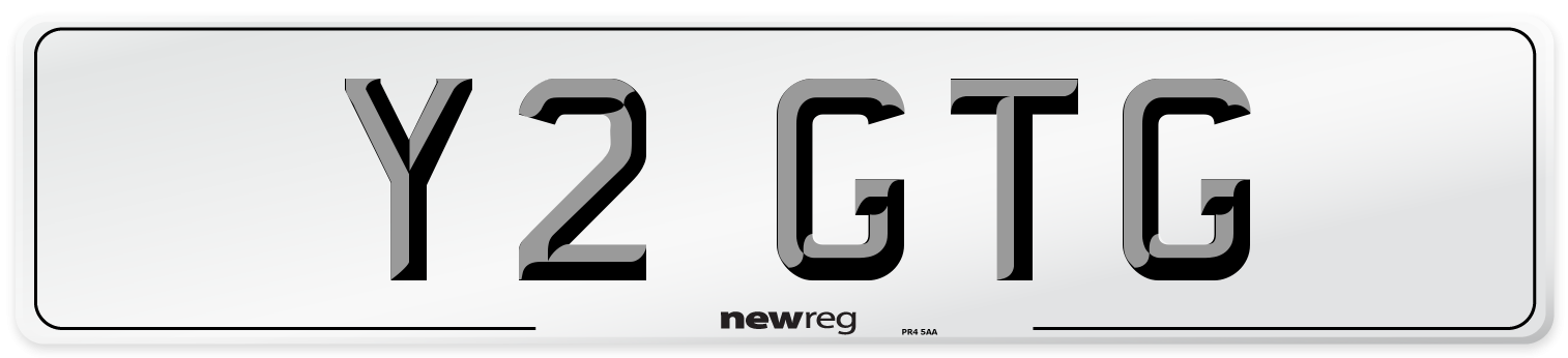 Y2 GTG Front Number Plate
