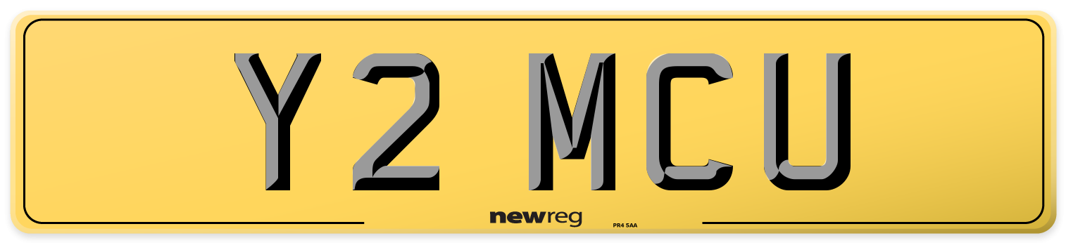 Y2 MCU Rear Number Plate