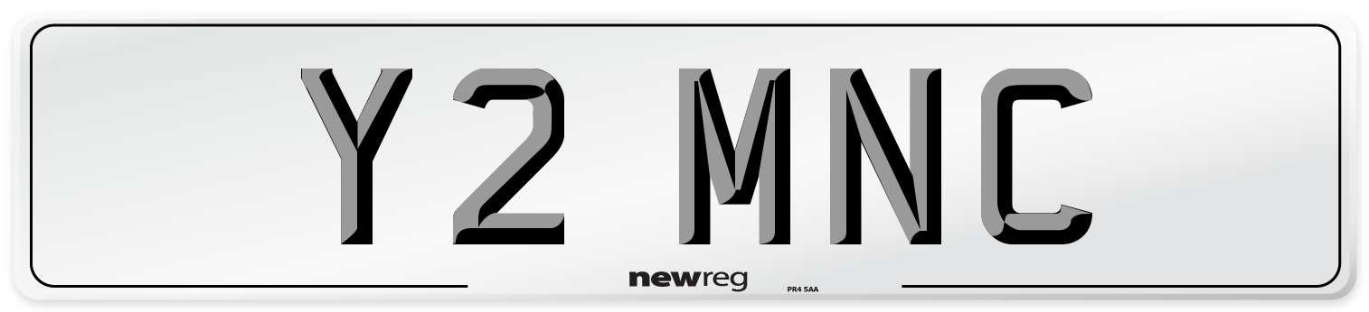 Y2 MNC Front Number Plate