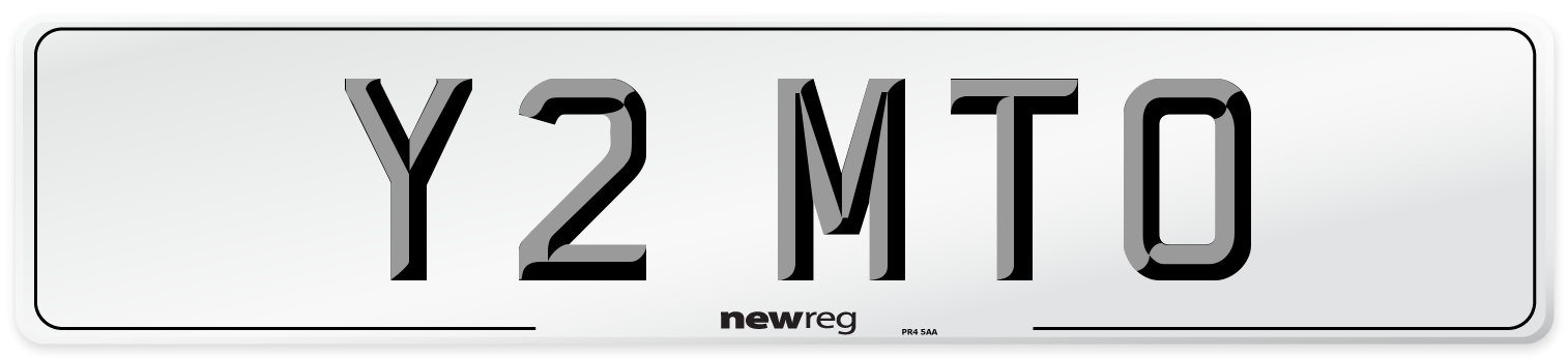 Y2 MTO Front Number Plate