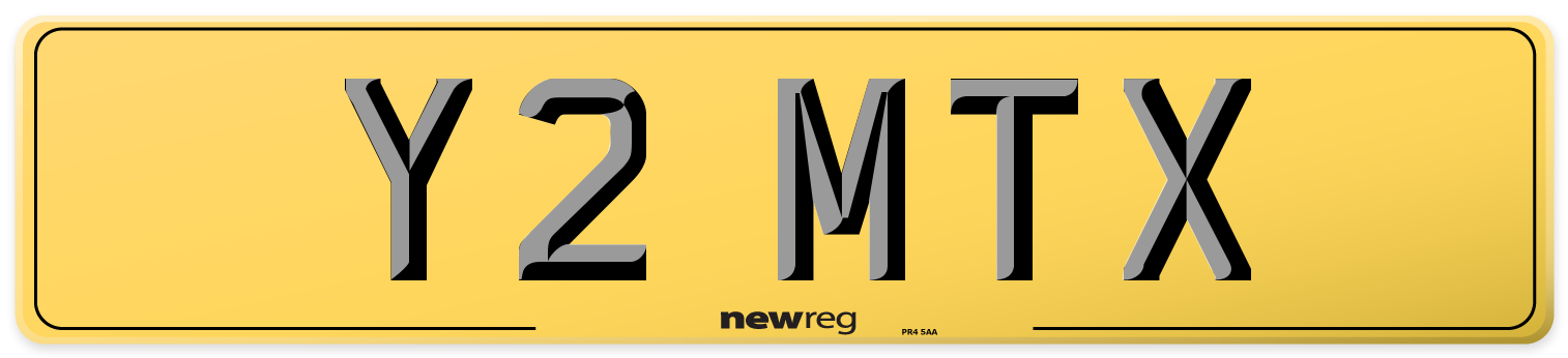 Y2 MTX Rear Number Plate
