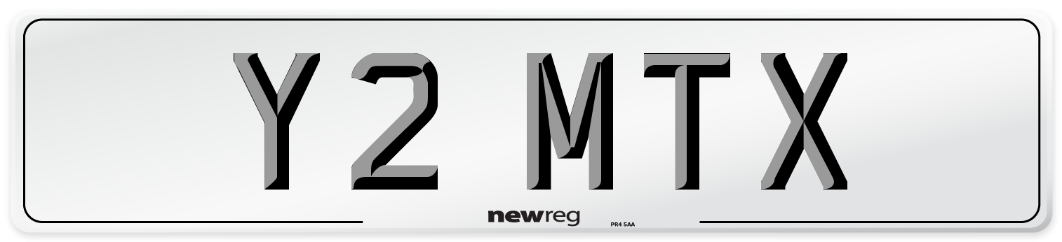 Y2 MTX Front Number Plate