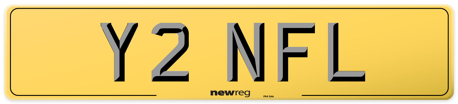 Y2 NFL Rear Number Plate