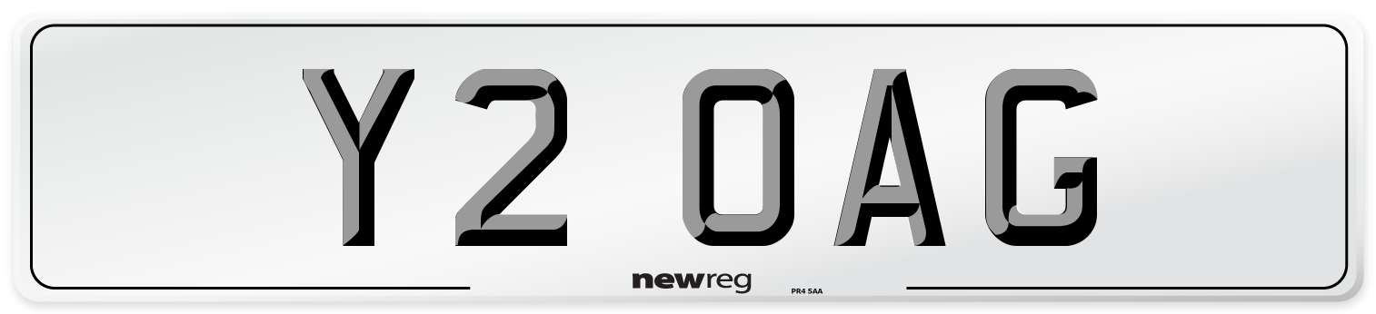 Y2 OAG Front Number Plate