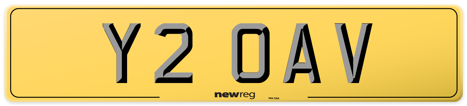 Y2 OAV Rear Number Plate