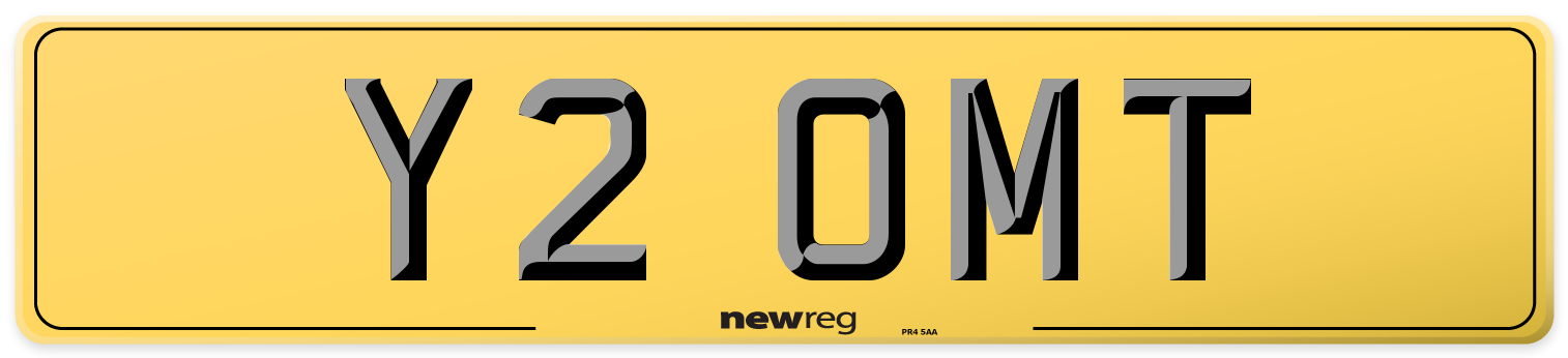 Y2 OMT Rear Number Plate