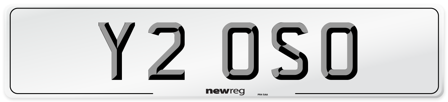 Y2 OSO Front Number Plate