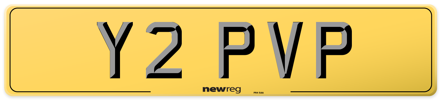 Y2 PVP Rear Number Plate