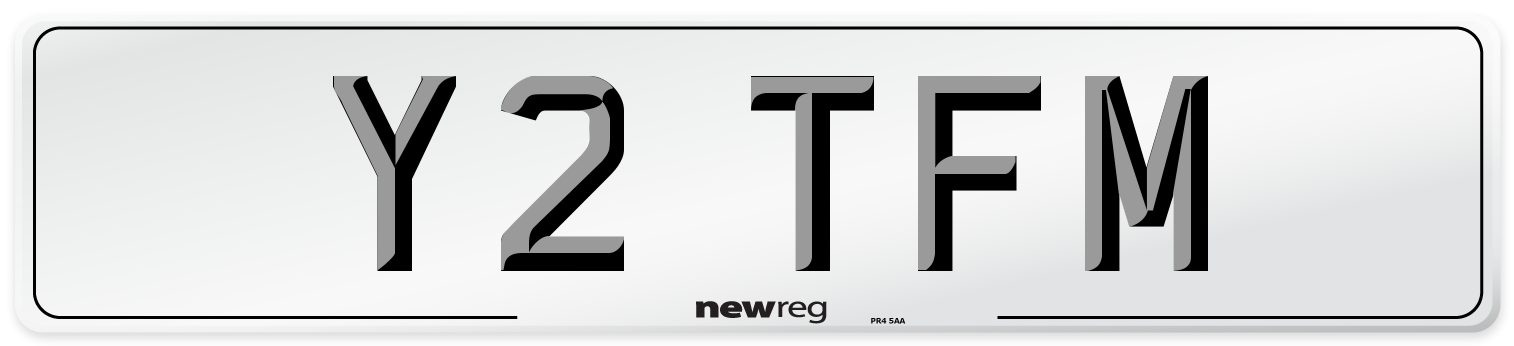 Y2 TFM Front Number Plate