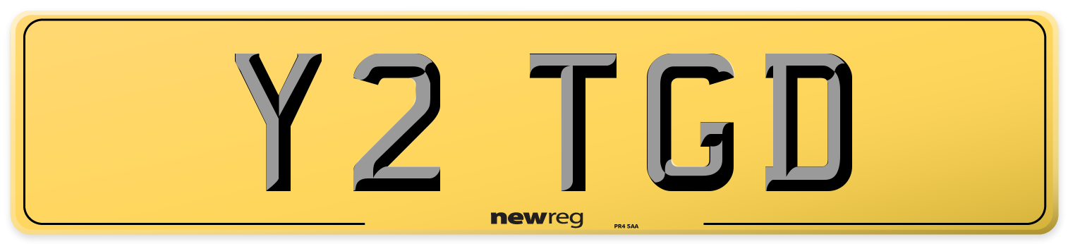 Y2 TGD Rear Number Plate