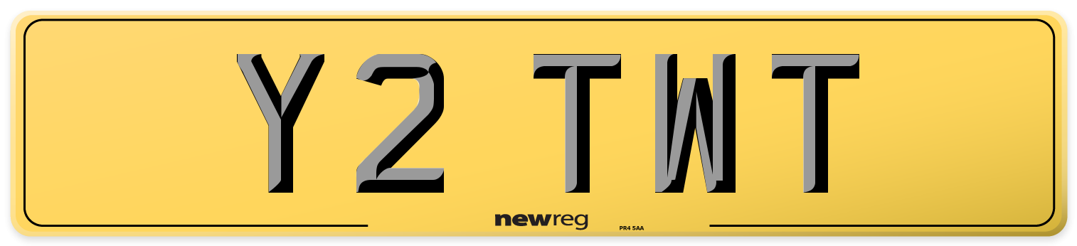 Y2 TWT Rear Number Plate